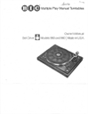 BIC 980 & 960 Turntables Operations Manual - Digital Download