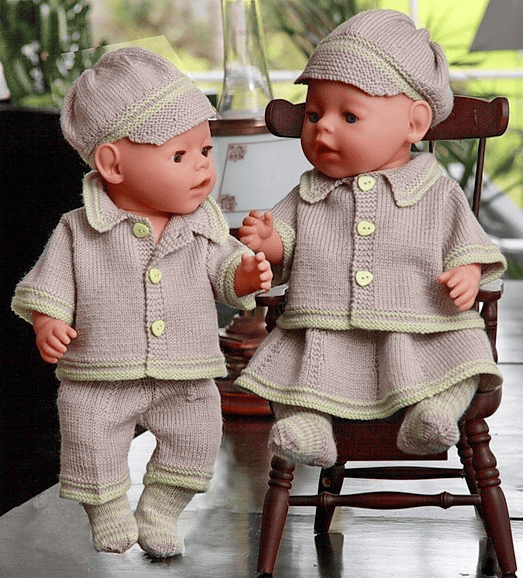DollKnittingPattern - 0059D JUDY&JOHAN  Shorts, Skirt, Pant, Shirt(Blouse), Cap and Socks - Digital Download