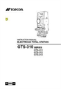 topcon gts-310 series total station instruction manual
