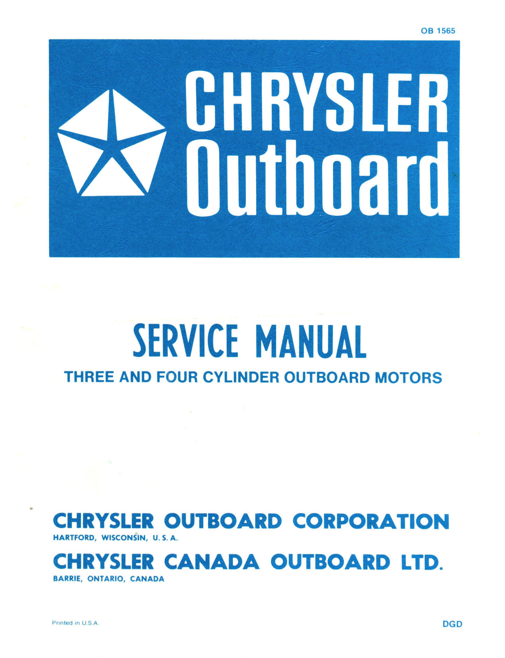Chrysler Outboard service manual 70 - 75 - 85 - 90 - 105 120 - 130 - 135 - 150 HP | eBooks | Automotive