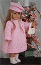 KnittingDollPattern - 0066D FANNY - DRESS, PANT, HAT, SOCKS, HANDBAG - Digital Download