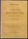 sheffield manorial records